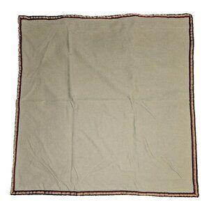 Ralph Lauren euro sham beige brushed cotton twill ribbon trim zipper